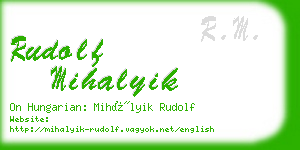 rudolf mihalyik business card